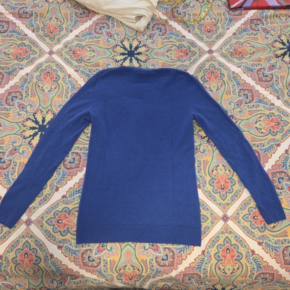 Talbots Cashmere Sweater, Royal Blue. Size S - Picture 6 of 7